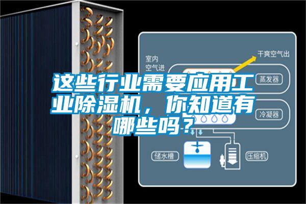 這些行業需要應用工業除濕機，你知道有哪些嗎？