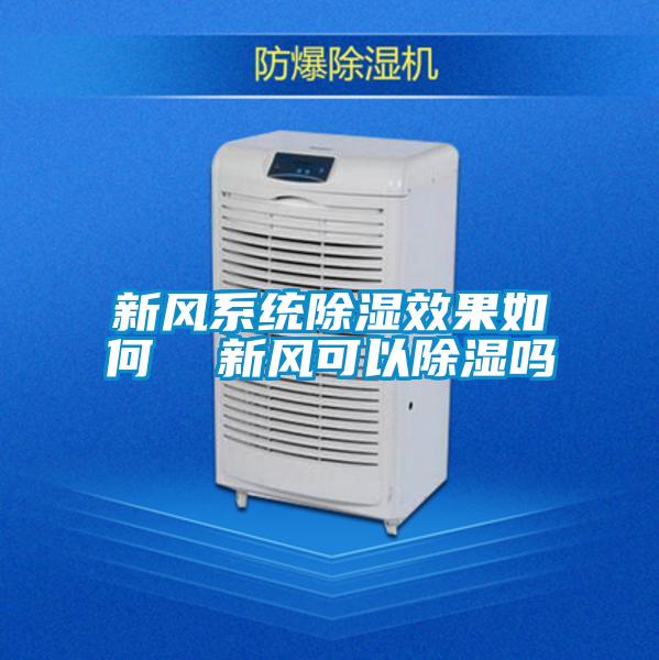 新風系統除濕效果如何  新風可以除濕嗎