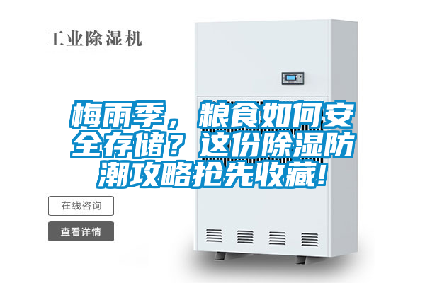 梅雨季，糧食如何安全存儲？這份除濕防潮攻略搶先收藏!