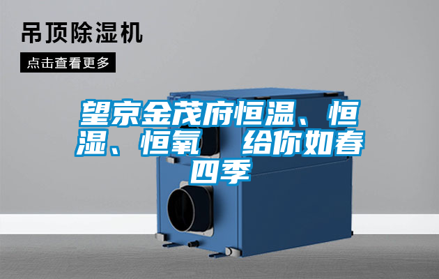 望京金茂府恒溫、恒濕、恒氧  給你如春四季