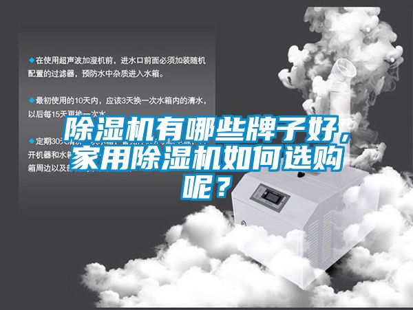 除濕機有哪些牌子好，家用除濕機如何選購呢？